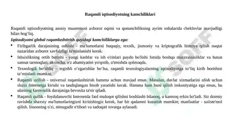 Raqamlashtirish sharoiti daxalqaroiqtisodiy aloqalar 5