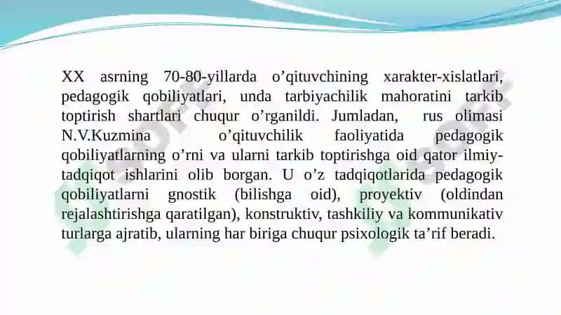 QOBILIYAT VAPEDAGOGIK QOBILIYATHAQIDA TUSHUNCHA 5