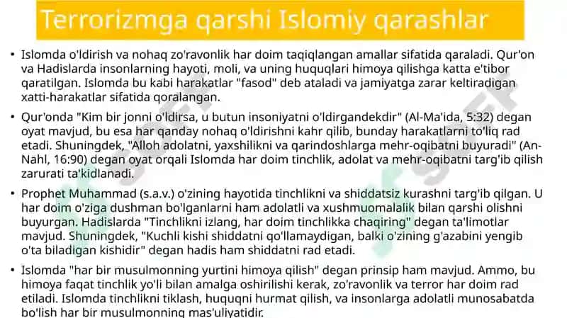 Islomda tinchlik va adolat 5