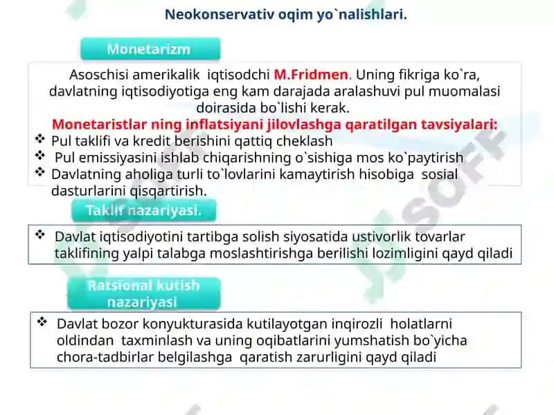 Bozor iqtisodiyotini tartibga solish 5