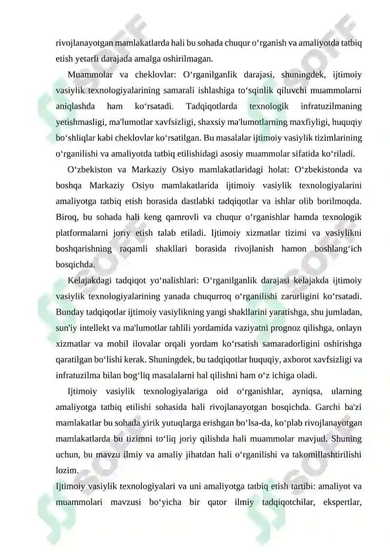 Ijtimoiy vasiylik texnologiyalari va uni amalga oshirish tartibi 5
