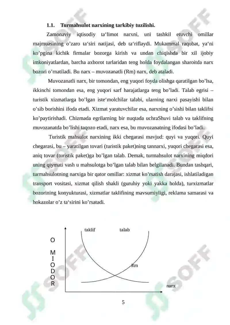 Turistik faoliyat harajatlari va daromadlari 5