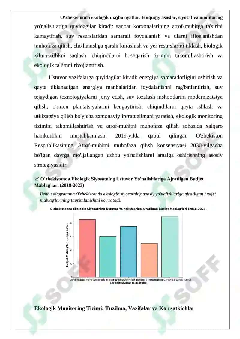 O'zbekistonda ekologiya va atrof-muhit muhofazasi oid xalqaro bitimlarni amal gilishi va bajarilishi 5