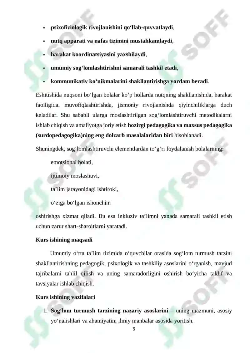 Eshitishida nuqsoni bolgan maktabgacha tarbiya yoshidagi bolalarga sog'lomlashtiruvchi elementlardan foydalanish texnologiyasi 5