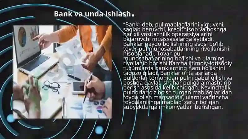 Tijorat banklarida avtomatlashtirilgan ish joylari va ularning tashkil etilishi bilan tanishish. 5