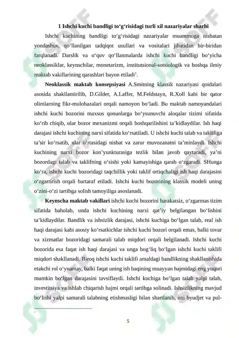 "IQTISODIYOT NAZARIYASI" Kurs ishi 5