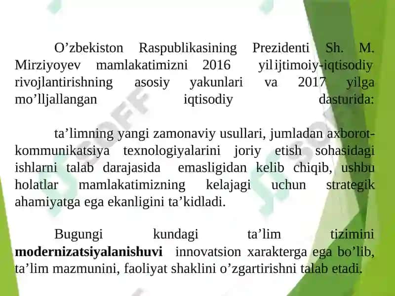 Elektron hukumat va xizmatlar sohasi raqamli ishlar 5