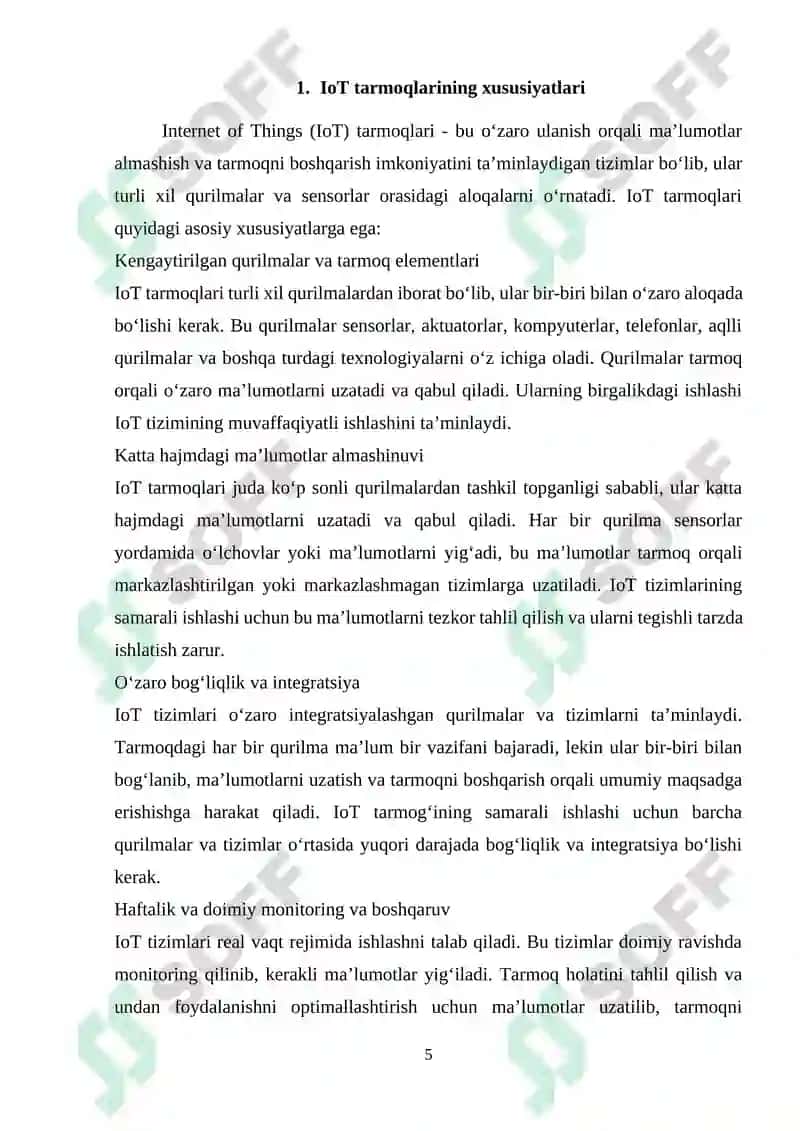 IoT tarmoqlarida tarmoqni avtomatik boshqarish tizimlari 5