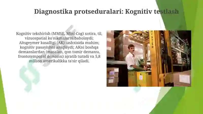 Alzheimer kasalligi etiopatogenezi, klinikasi, diagnostik dif 5