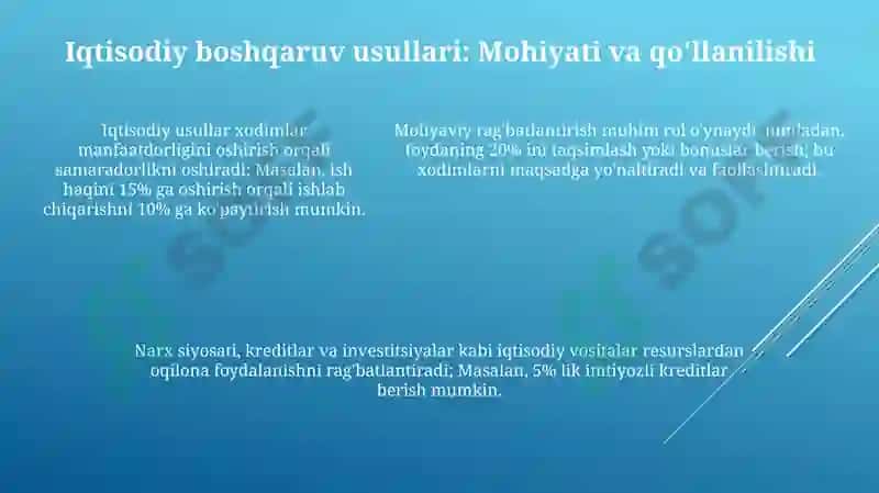 Boshqaruv metodlari 5