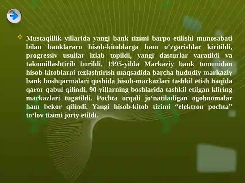 Banklararо hisоb-kitоblarni tashkil qilish, yuritish tartibi va hisоbi. 5