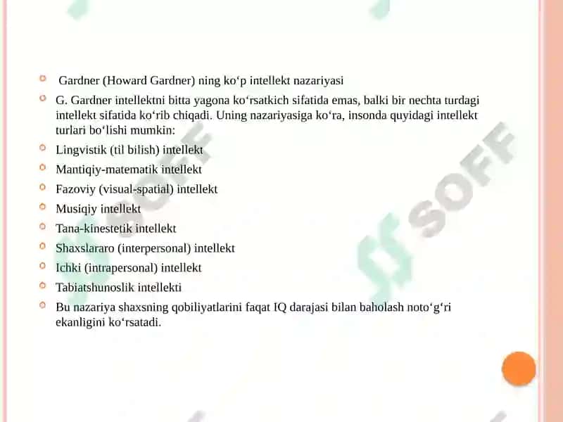 Intellektual rivojlanishning asosiy bosqichlari 5