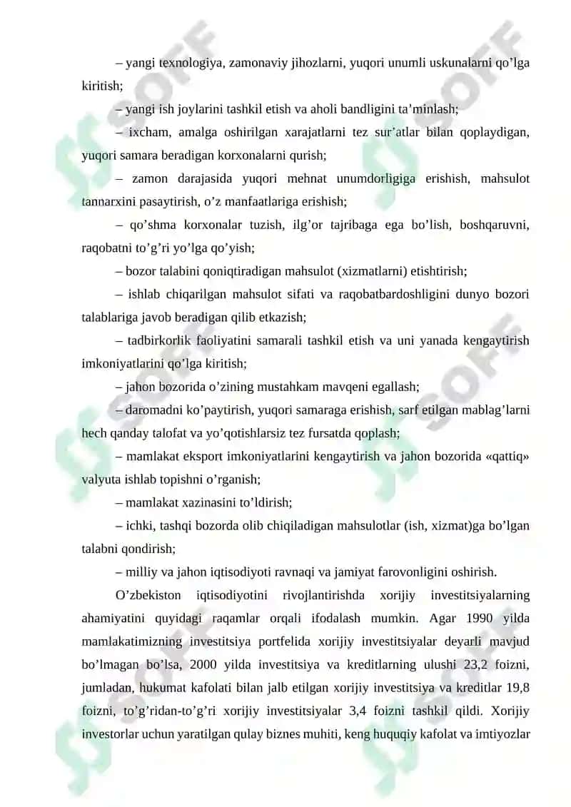 MILLIY IQTISODIYOTGA XORIJIY INVESTITSIYALARNI JALB QILISH TURLARI VA SHAKLLARI 5