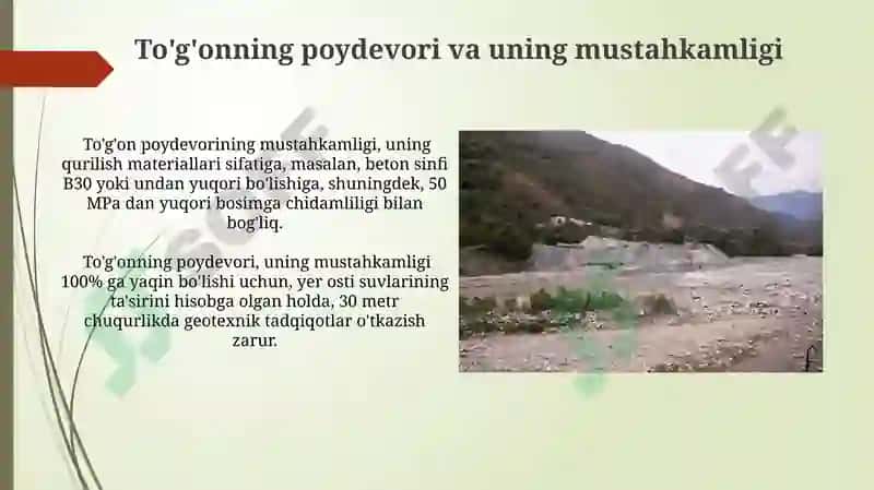 To'g'onlar qurilish texnologiyasi 5