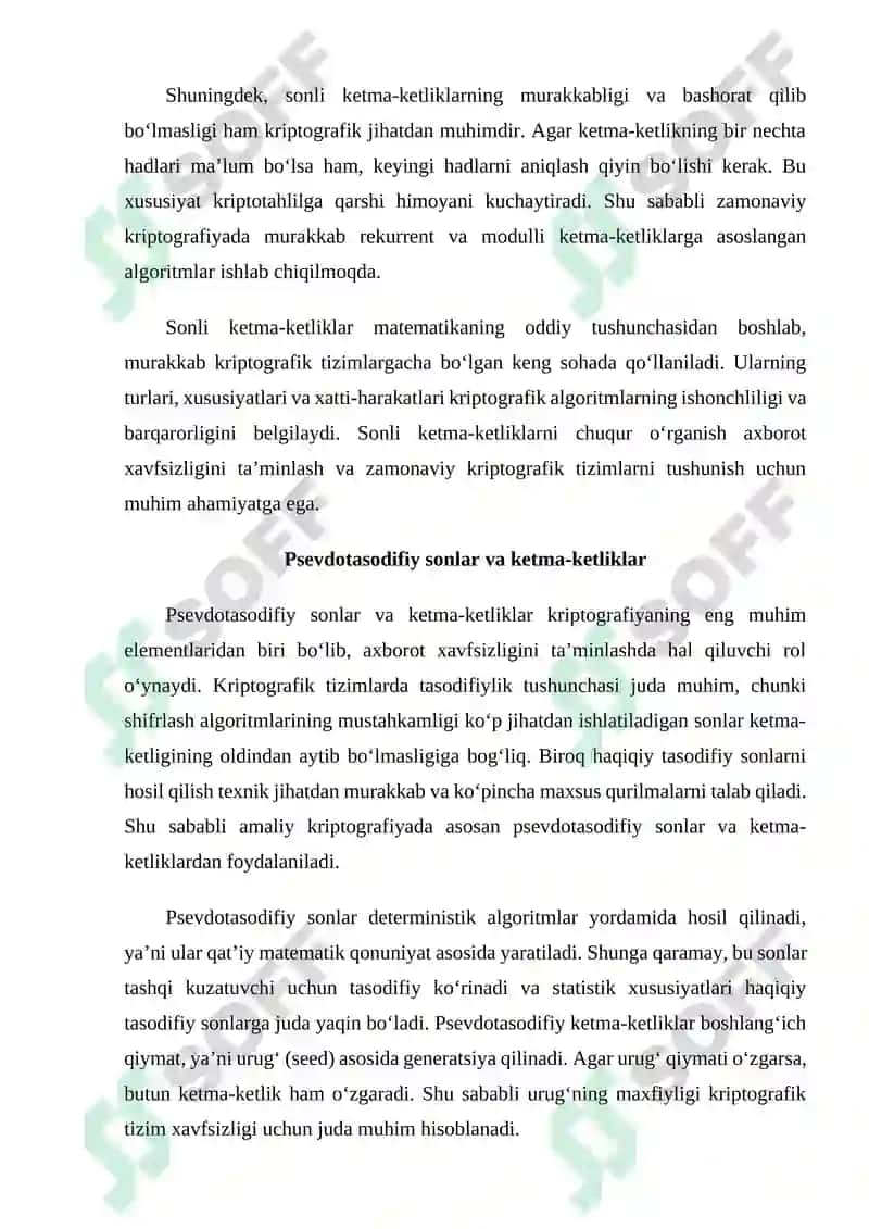 Kriptografiyada sonli ketma-ketliklarning tatbiqi 5