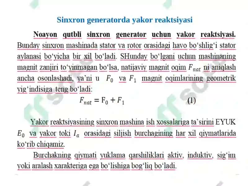 Sinxrоn Generatоr 5