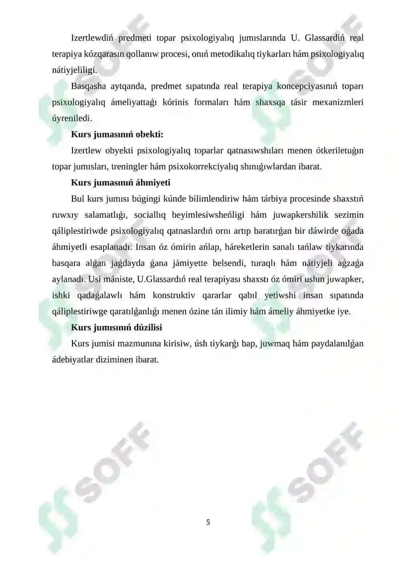U. Glassardıń real terapiyası   toplarda islewde qollanıw imkaniyatları 5