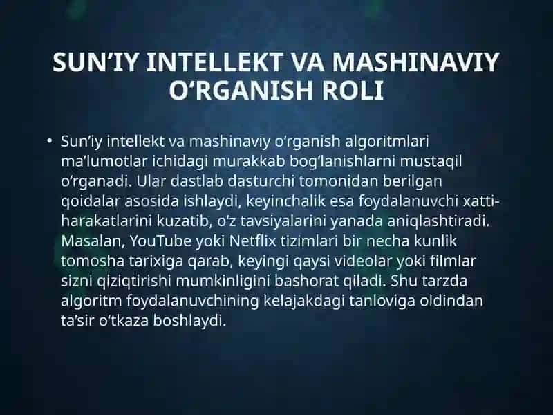 Algoritmlarvafoydalanuvchixatti-harakati 5