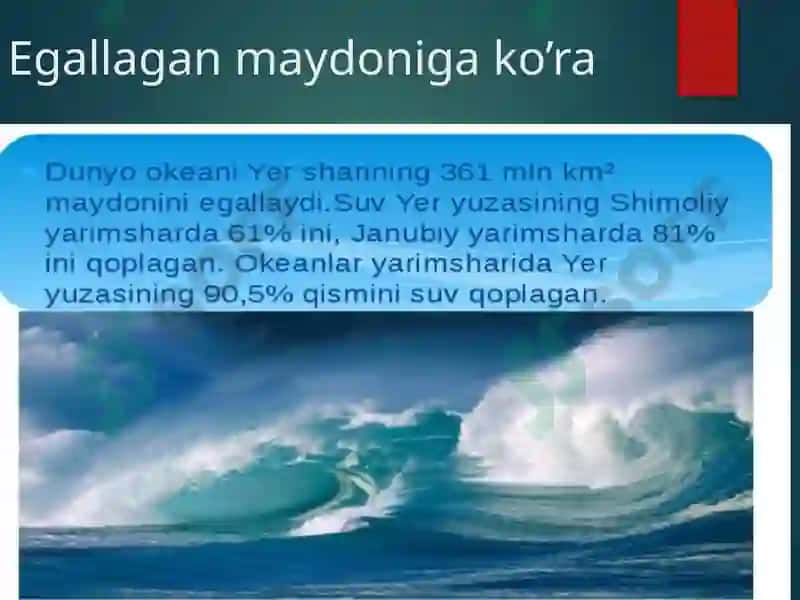 Dunyo Okeanivauning qismlari 5