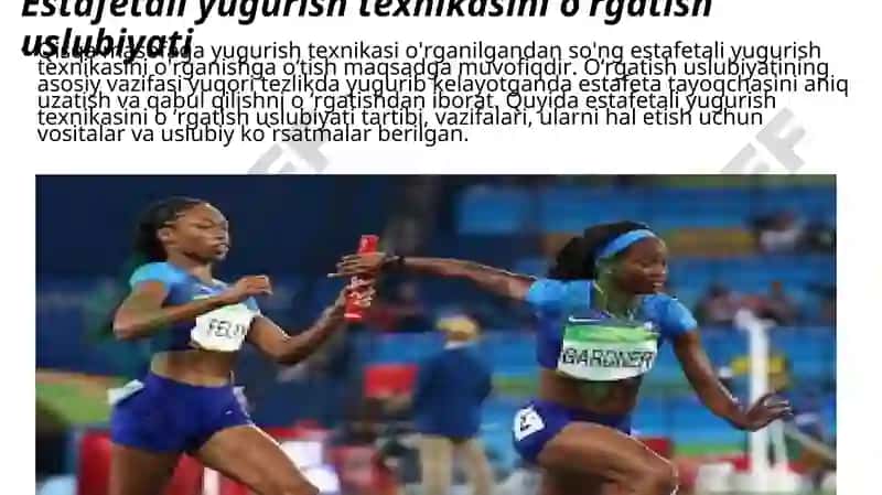 Yengil Atletikada Umumiy va Maxsus Tayyorgarlik Mashqlari 5