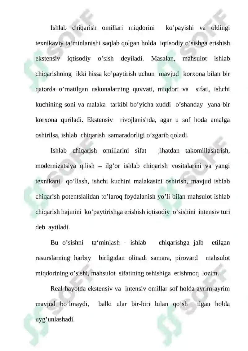 Iqtisodiy o'sishning mohiyati asosiy tavsifnomasi va modeli 5