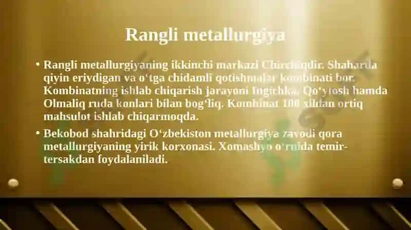 Metallurgiya mahsulotlari 5