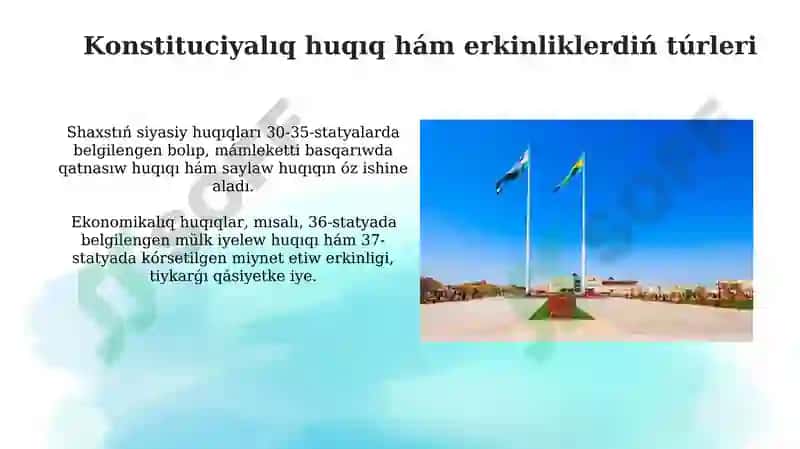 Ózbekstan Respublikasında shaxstıń konstituciyalıq huqıqıy jaǵdayı 5