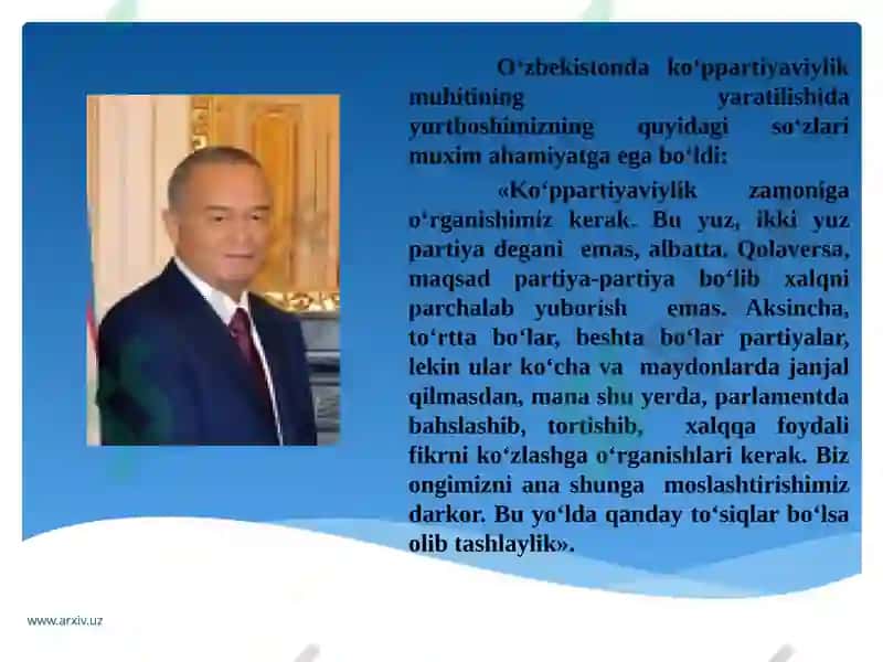 O'zbekistonda Siyosiy Partiyalar Xaqida 5