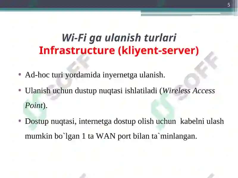 WiFi tarmog’i 5