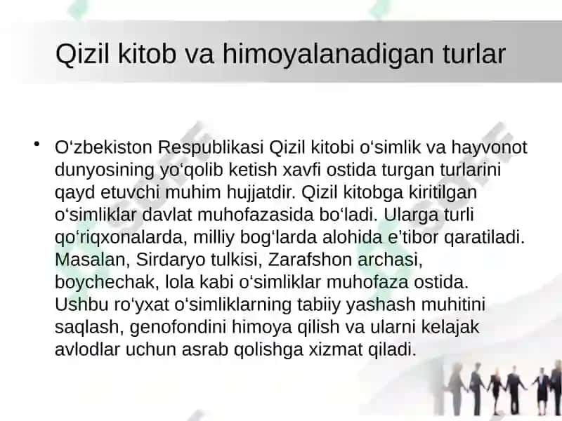 O‘simliklar dunyosini muhofaza qilish 5
