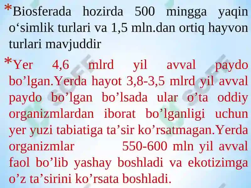 Biosfera mavzusida slayd 5