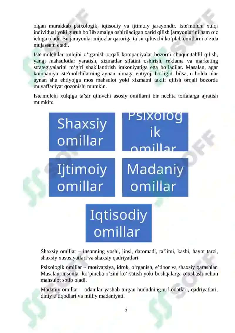 Iste’molchi hulqi nazariyasi 5
