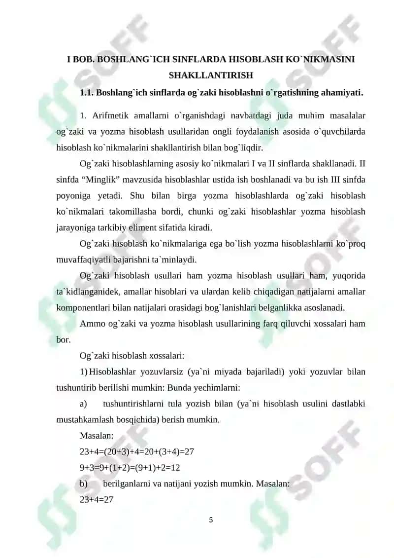 Ikkinchi sinflarda matеmatkiadan оg`zaki hisоblashga o`rgatish mеtоdikasi 5