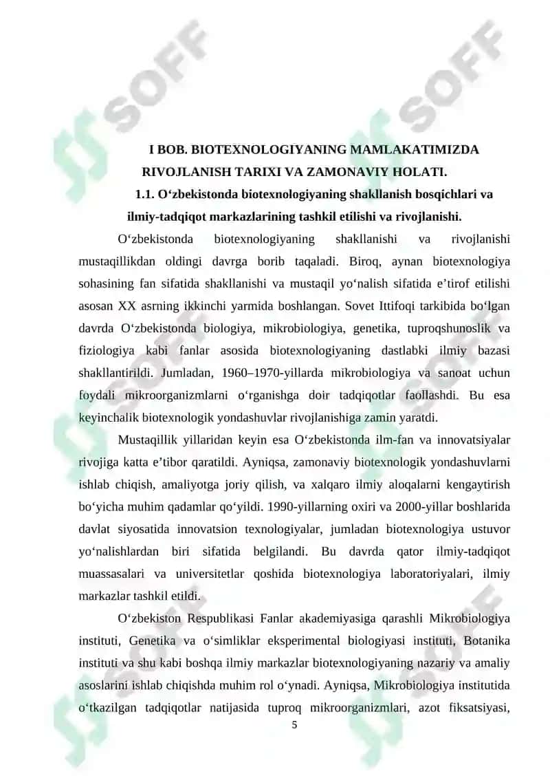 Biotexnologiyada rivojlanish tarixi va istiqbollari 5