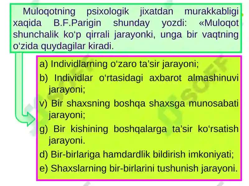 MUOMALANI TOMONLARI. MULОQAT 5