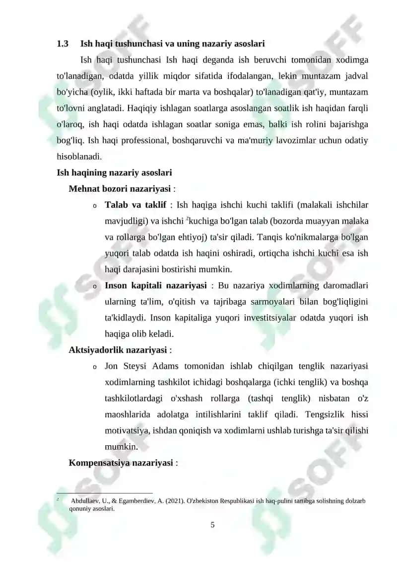 ISH HAQINING IQTISODIY MAZMUNI VA TARKIBIY QISMLARI 5