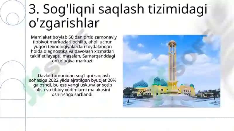 Yangi Ózbekiston ijtimoiy siyosiy iqtisodiy va madaniy hayotida rol berayotgan ózgarishlar 5