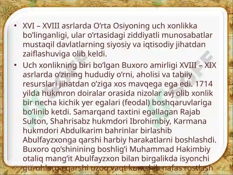 Mang’itlar sulolasi hukmronligi 5