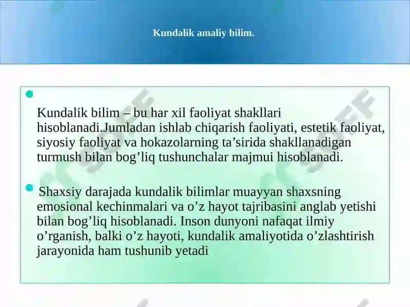 Bilim va uning asosiy shakllari 5