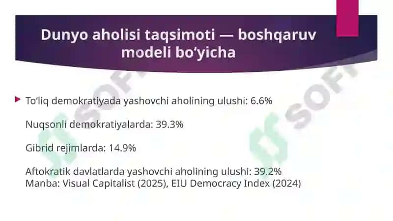 institutsional nuqtai nazardan aftokratikva demokratik boshqaruv modellar 5