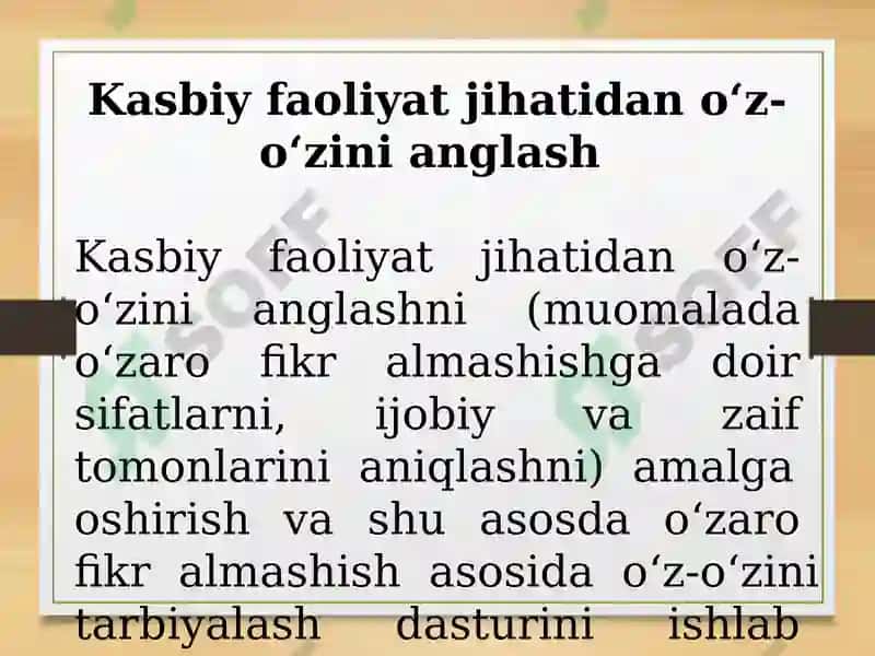 Oʻqituvchi kasbiy faoliyatida muloqot madaniyati va psixologiyasi. Oʻqituvchi va oʻquvchi oʻrtasidagi muloqot 5