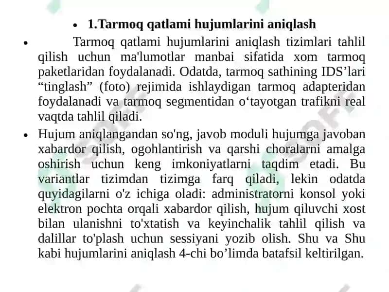 MA’RUZA-14. HUJUMLARDAN HIMOYALASH PRINSIPLARI 5