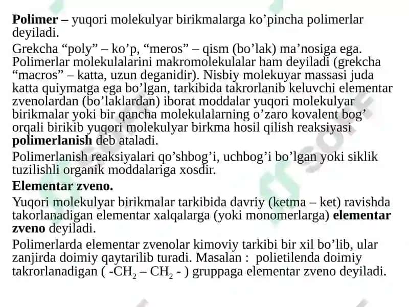 Yuqorimolekulyar birikmalar 5