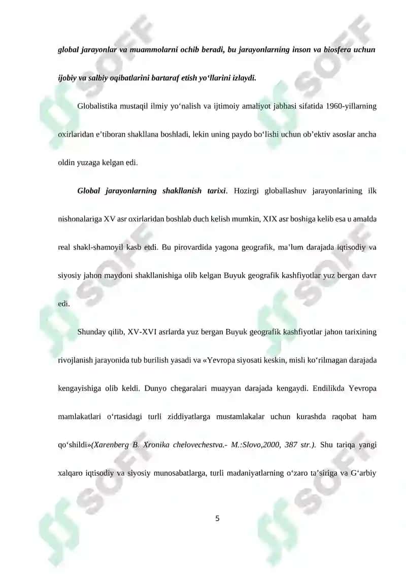 Globallashuv va barqaror taraqqiyot falsafasi 5