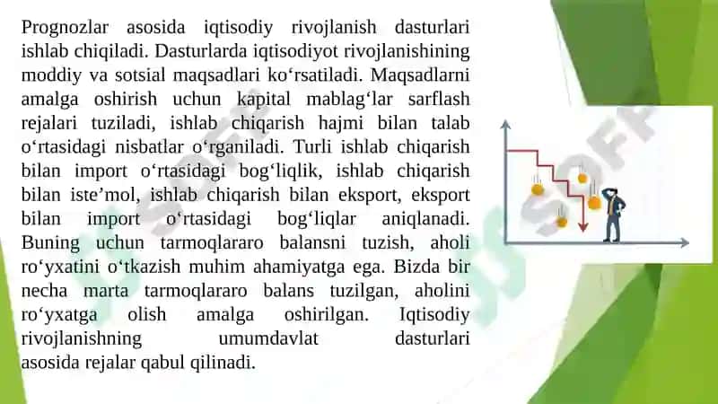 Davlatning iqtisodiy rivojlanishni dasturlash prognozlashtirish va rejalashtirish siyosati 5
