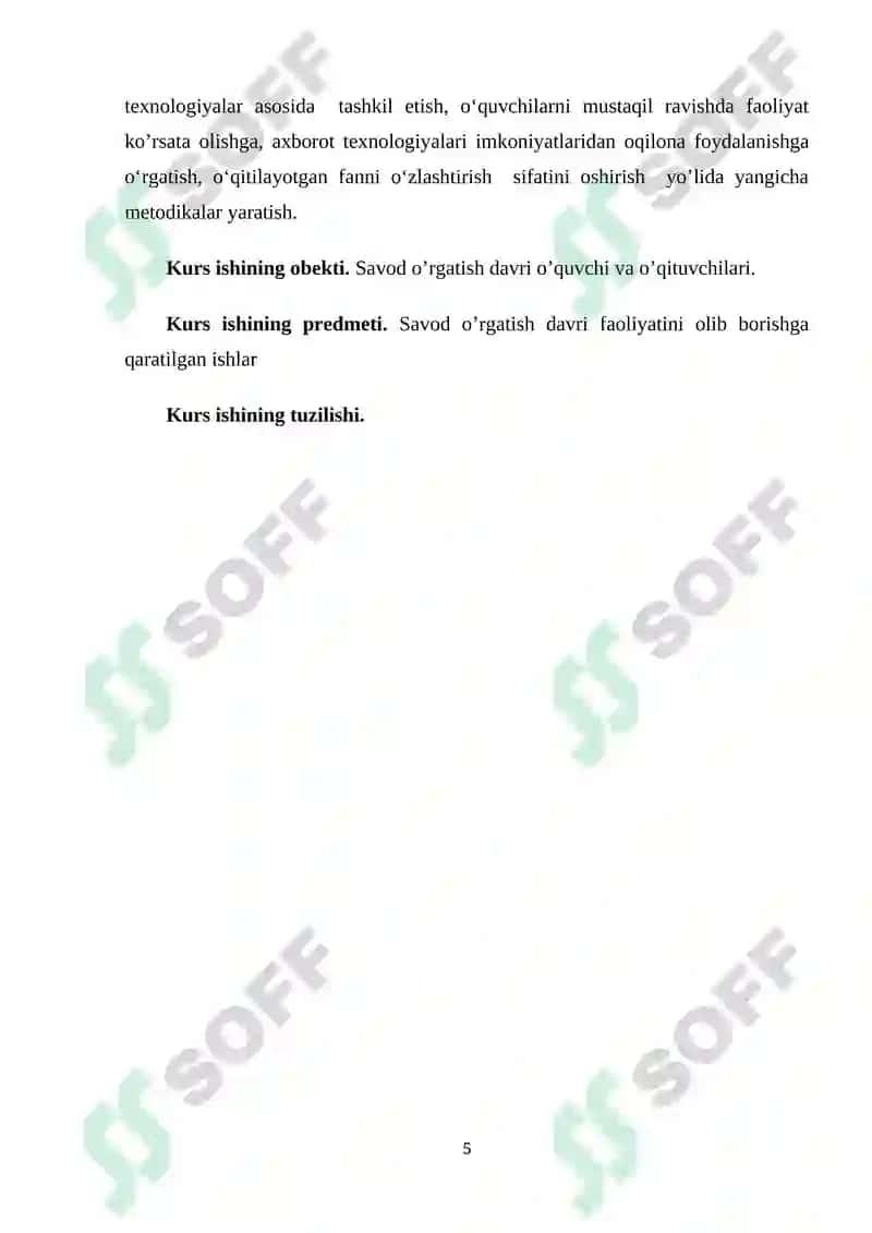 SAVOD O’RGATISH DARSLARIDA AHBOROT TEXNALOGIYALARIDAN FOYDALANISH 5