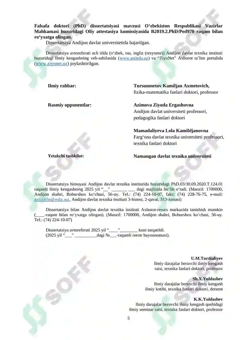 Yarimoʻtkazgichlar fizikasini innovatsion texnologiyalar asosida oʻqitish metodikasi takomillashtirish 5