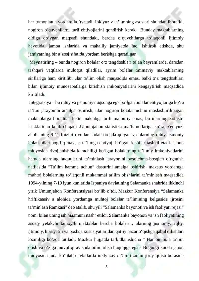 INKLYUZIV TA’LIM BO‘YICHA CHET EL TAJRIBASI 5