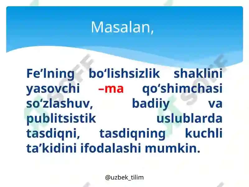 INKOR IFODALOVCHI MORFOLOGIK VOSITALAR USLUBIYATI 5