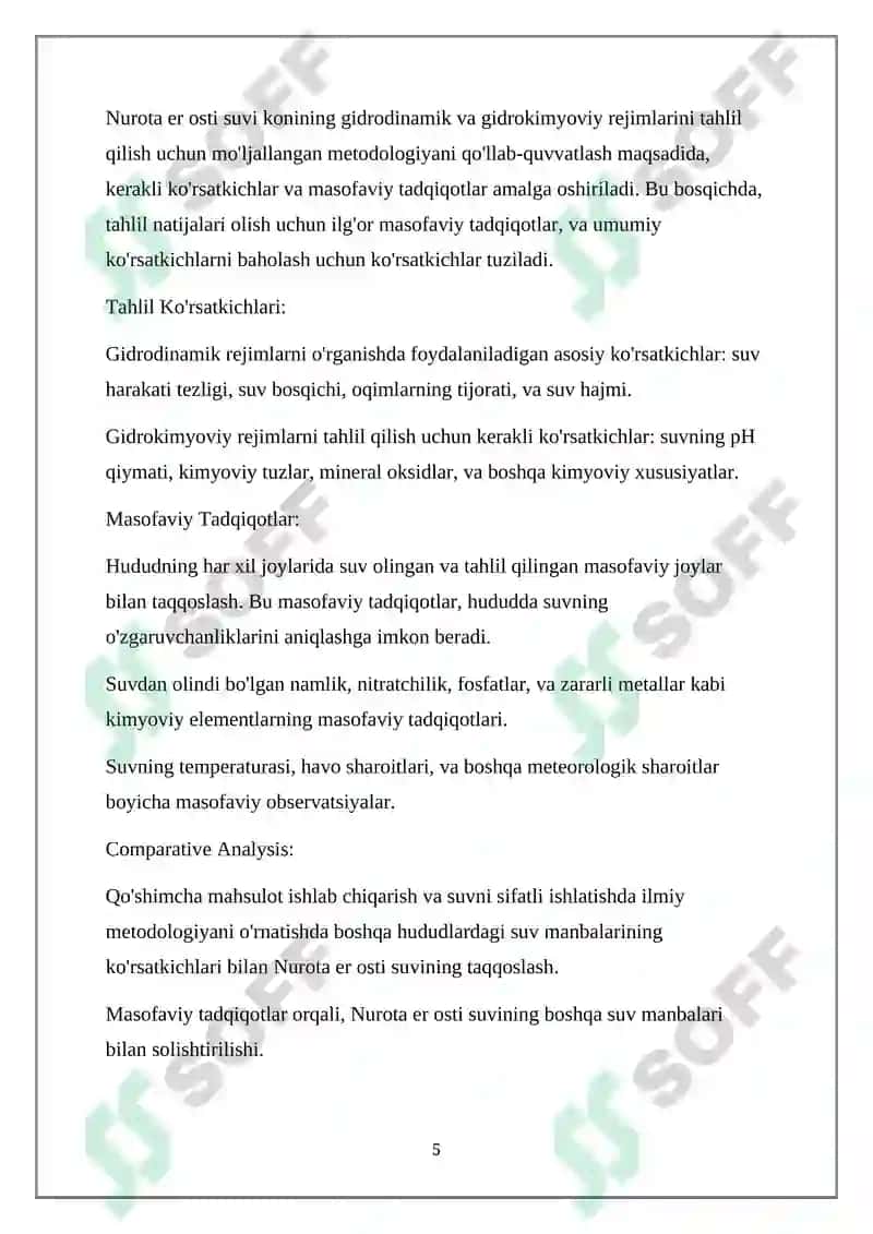 Nurota er osti suv konining gidrodinamik va gidrokimyoviy rejimi shakllanishi 5